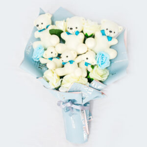 Baby Blue Teddy Bunch